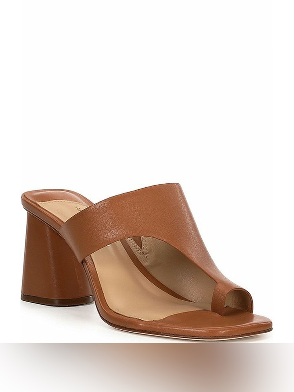 Women’s ANTONIO MELANI Murray camel brown leather toe loop sandals- Size 8.5